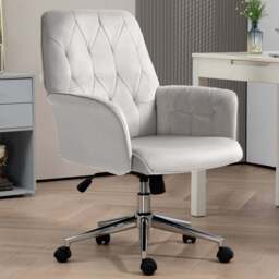Portland Light Grey Swivel Computer Chair - Size: 66 x 68 x 101cm - Wilko