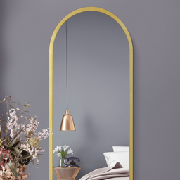The Arcus Gold Arched Leaner Wall Mirror 160 x 53cm - MirrorOutlet - Wilko - thumbnail 4