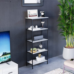 VIDA DESIGNS Brooklyn 5 Shelf Grey Bookcase - Wilko - thumbnail 4