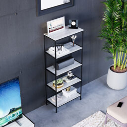 VIDA DESIGNS Brooklyn 5 Shelf Grey Bookcase - Wilko - thumbnail 6