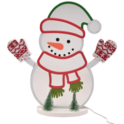 The Seasonal Gift Co. Multicolour LED Snowman Infinity Stand Light 32cm - Size: 32 x 28.5 x 8cm - Clear - Wilko - thumbnail 4