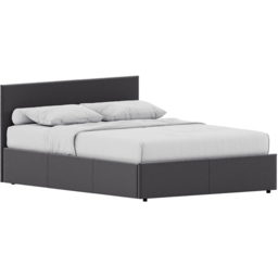 VIDA DESIGNS Veronica Double Dark Grey Linen Ottoman Bed - Wilko - thumbnail 3