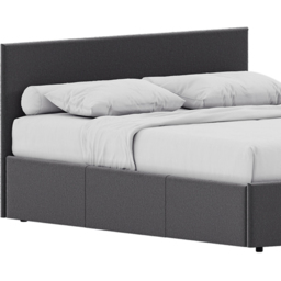 VIDA DESIGNS Veronica Double Dark Grey Linen Ottoman Bed - Wilko - thumbnail 4