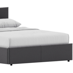 VIDA DESIGNS Veronica Double Dark Grey Linen Ottoman Bed - Wilko - thumbnail 5