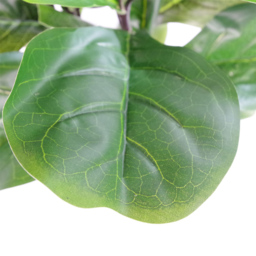Leaf Ficus Lyrata Artificial Plant in Pot 90cm - Size: 90 x 40 x 40cm - Green - Wilko - thumbnail 4