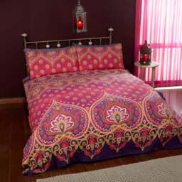 Rapport Home Asha Single Ruby Duvet Set - Red - Wilko