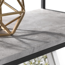Julian Bowen Staten Tall Concrete Bookcase - Size: 32 x 63 x 140cm - Black - Wilko - thumbnail 6