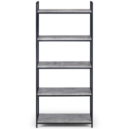 Julian Bowen Staten Tall Concrete Bookcase - Size: 32 x 63 x 140cm - Black - Wilko - thumbnail 4