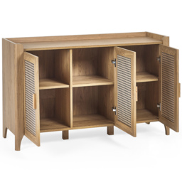 Julian Bowen Sydney 3 Door Rattan Effect Sideboard - Wood - Wilko - thumbnail 5