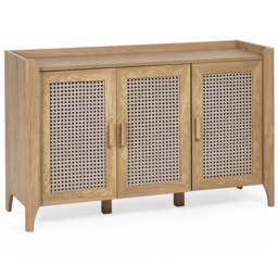 Julian Bowen Sydney 3 Door Rattan Effect Sideboard - Wood - Wilko - thumbnail 3