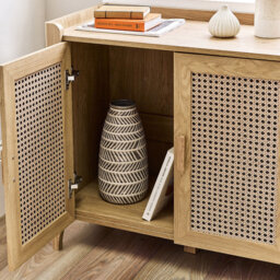 Julian Bowen Sydney 3 Door Rattan Effect Sideboard - Wood - Wilko - thumbnail 6