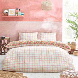 Style Lab Juicy Single Multicolour Checked Duvet Cover Set - Wilko - thumbnail 3