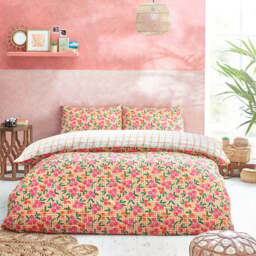 Style Lab Juicy Single Multicolour Checked Duvet Cover Set - Wilko - thumbnail 1