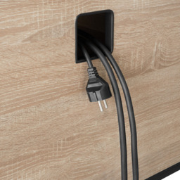 tectake Navan 4 Shelf Light Oak Sonoma Wooden TV Unit with 4 Cable Cutouts - Size: 60.5 x 41 x 147cm - Brown - Wilko - thumbnail 7