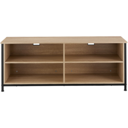 tectake Navan 4 Shelf Light Oak Sonoma Wooden TV Unit with 4 Cable Cutouts - Size: 60.5 x 41 x 147cm - Brown - Wilko - thumbnail 4