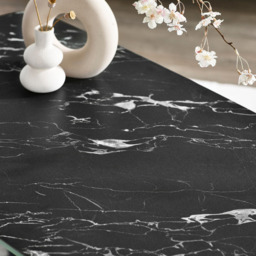 Julian Bowen Olympus Black Marble Coffee Table - Size: 60 x 110 x 40cm - Wilko - thumbnail 7