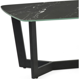 Julian Bowen Olympus Black Marble Coffee Table - Size: 60 x 110 x 40cm - Wilko - thumbnail 5