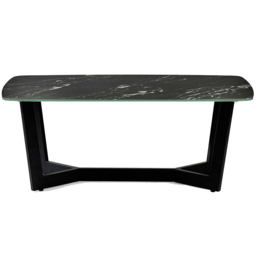 Julian Bowen Olympus Black Marble Coffee Table - Size: 60 x 110 x 40cm - Wilko - thumbnail 4