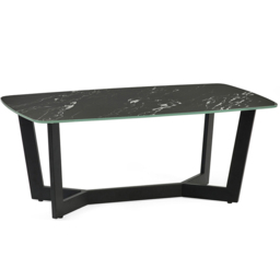 Julian Bowen Olympus Black Marble Coffee Table - Size: 60 x 110 x 40cm - Wilko - thumbnail 3