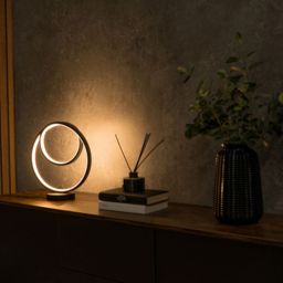 ValueLights Infinity Black Loop Integrated LED Table Lamp - Size: 32 x 30 x 12cm - Wilko - thumbnail 7