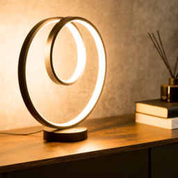 ValueLights Infinity Black Loop Integrated LED Table Lamp - Size: 32 x 30 x 12cm - Wilko - thumbnail 5