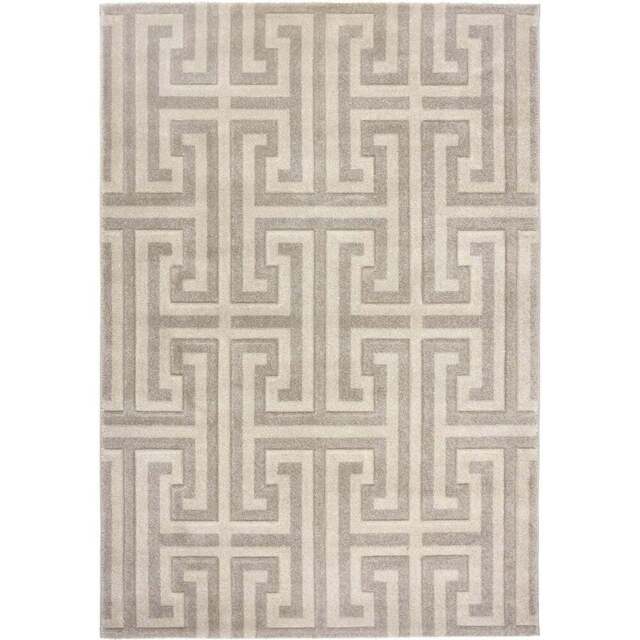 Origins Greek Key Beige Light Vision Rug 160 x 230cm - Cream - Wilko - image 1