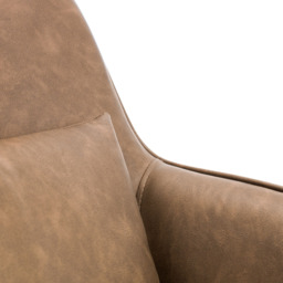 Julian Bowen Bowery Brown Faux Leather Swivel Chair - Size: Single - Wilko - thumbnail 5