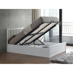 Malmo Double White Wooden Ottoman Bed Frame - Bedmaster - Wilko - thumbnail 3