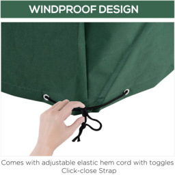 Outsunny Green 600D Oxford Anti-UV Garden Furniture Cover 245 x 165 x 55cm - Wilko - thumbnail 6