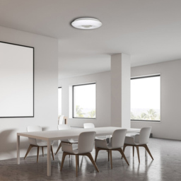 Milagro Vela White LED Ceiling Lamp 230V - Size: 40 x 40 x 6cm - Wilko - thumbnail 5