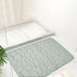 Pebble Bath Mat - Sage - Wilko - thumbnail 3