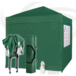 Green Pop Up Outdoor Canopy Tent with Removable Sidewalls 2 x 2m - MCC - Wilko - thumbnail 5
