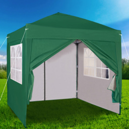 Green Pop Up Outdoor Canopy Tent with Removable Sidewalls 2 x 2m - MCC - Wilko - thumbnail 1