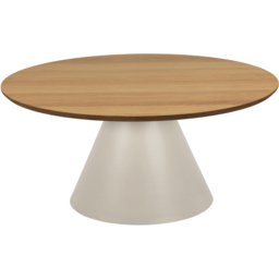 Florence Soli Oak and Grey Round Coffee Table 85x 40cm - Size: 40 x 85 x 85cm - Multi - Furniture To Go - Wilko - thumbnail 4