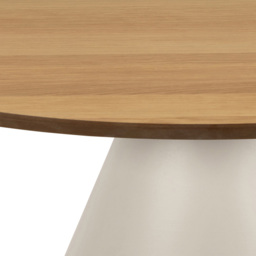 Florence Soli Oak and Grey Round Coffee Table 85x 40cm - Size: 40 x 85 x 85cm - Multi - Furniture To Go - Wilko - thumbnail 5