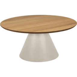 Florence Soli Oak and Grey Round Coffee Table 85x 40cm - Size: 40 x 85 x 85cm - Multi - Furniture To Go - Wilko - thumbnail 3