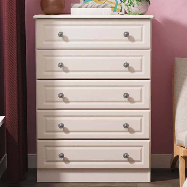 Crowndale Pembroke 5 Drawer Kashmir Ash Chest of Drawers Ready Assembled - Wilko - image 1