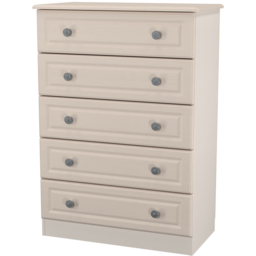 Crowndale Pembroke 5 Drawer Kashmir Ash Chest of Drawers Ready Assembled - Wilko - thumbnail 4
