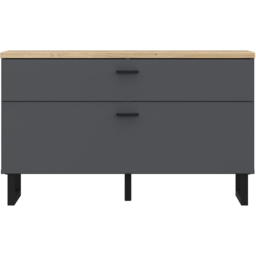 Florence Klara Single Door Single Drawer Grey and Oak TV Unit - Size: 57.7 x 95.4 x 41.3cm - Multi - Furniture To Go - Wilko - thumbnail 4