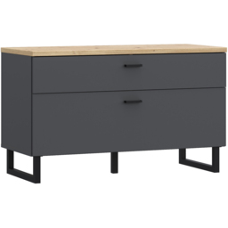 Florence Klara Single Door Single Drawer Grey and Oak TV Unit - Size: 57.7 x 95.4 x 41.3cm - Multi - Furniture To Go - Wilko - thumbnail 3