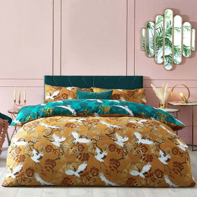 furn. Demoiselle Single Yellow Botanical Duvet Cover Set - Wilko - image 1