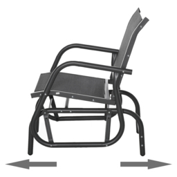 Outsunny Gliding Swing Chair Dark Grey - Size: 85 x 66 x 75cm - Wilko - thumbnail 6