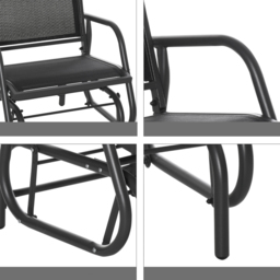 Outsunny Gliding Swing Chair Dark Grey - Size: 85 x 66 x 75cm - Wilko - thumbnail 4