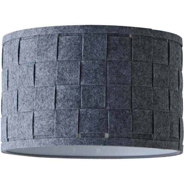 ValueLights Monza Grey Felt Weave Large Lamp Shade - Size: 32 x 20 x 32cm - Wilko - image 1