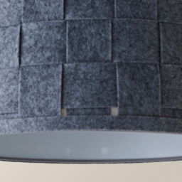 ValueLights Monza Grey Felt Weave Large Lamp Shade - Size: 32 x 20 x 32cm - Wilko - thumbnail 4