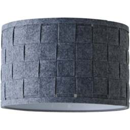 ValueLights Monza Grey Felt Weave Large Lamp Shade - Size: 32 x 20 x 32cm - Wilko