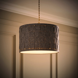 ValueLights Monza Grey Felt Weave Large Lamp Shade - Size: 32 x 20 x 32cm - Wilko - thumbnail 3
