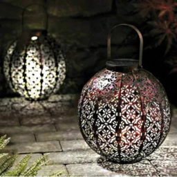 Garden Mile Moroccan Solar LED Light 2 Pack - Size: 23 x 22 x 22cm - Brown - Wilko - thumbnail 3