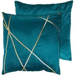 Serene Fractal Emerald Cushion Cover 43 x 43cm - Green - Wilko