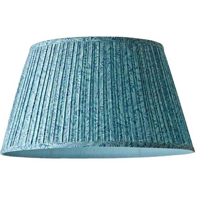 ValueLights Alba Tapered Leaf Pleated Large Ceiling Lamp Shade - Size: 25 x 45 x 45cm - Blue - Wilko - image 1